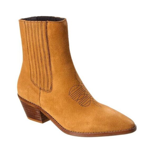 NWOB ZADIG & VOLTAIRE Tyler Suede Chelsea Boots Tan size 39